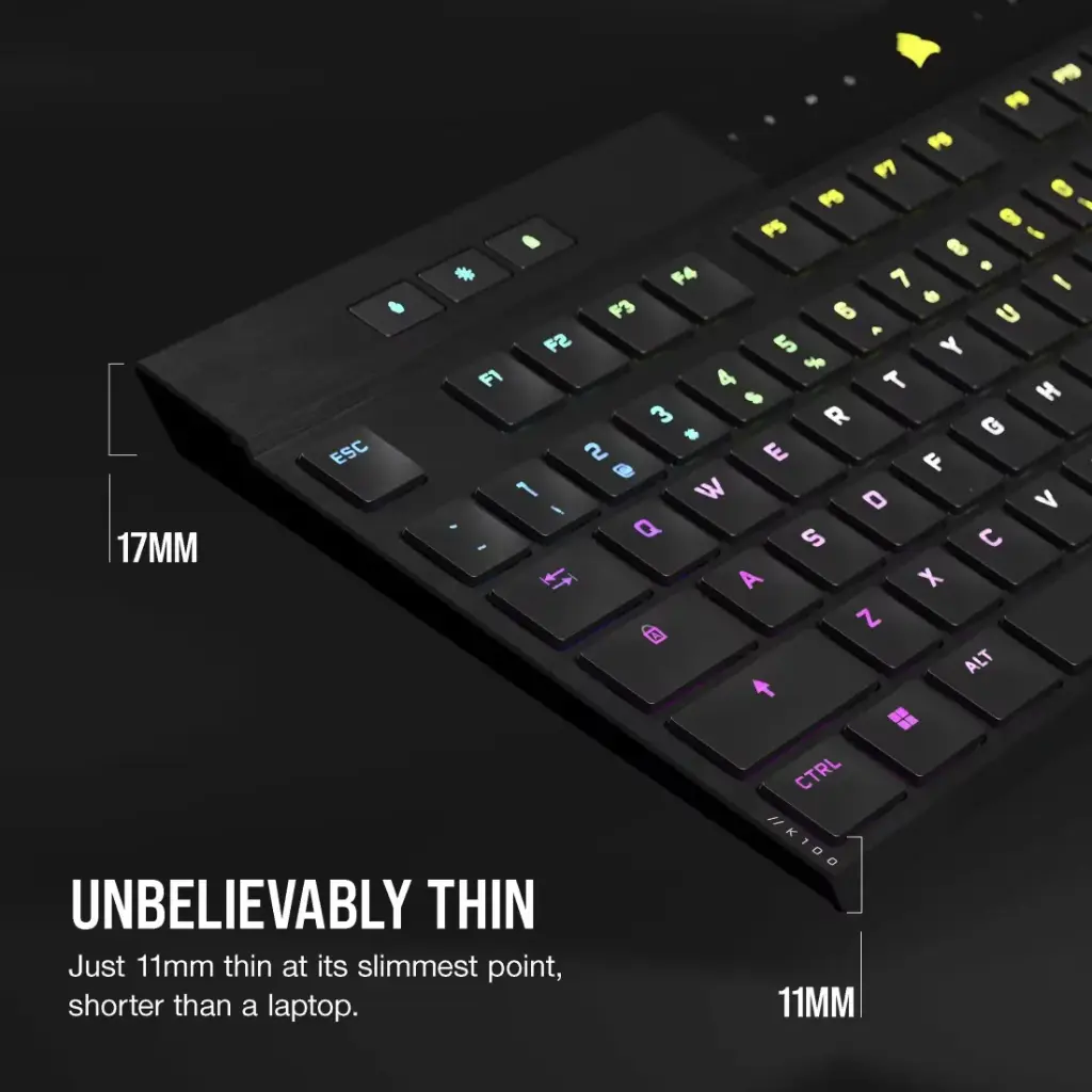 TECLADO MECÁNICO CORSAIR K100 AIR RGB WIRELESS - CHERRY MX