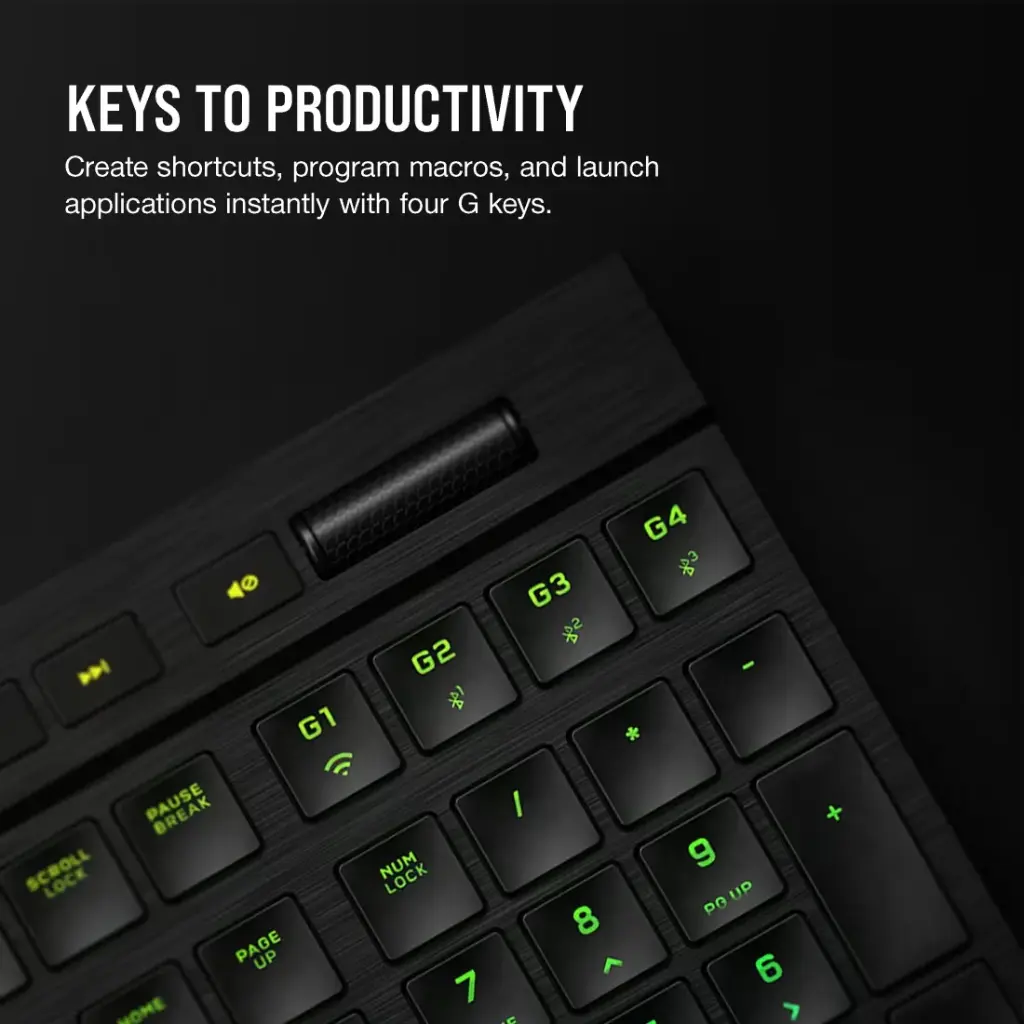 TECLADO MECÁNICO CORSAIR K100 AIR RGB WIRELESS - CHERRY MX