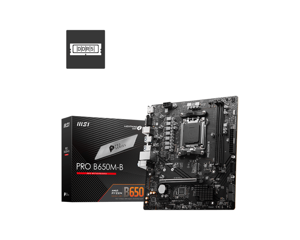 MSI PRO B650M-B.Pciex.USB3,2.HDMI.M.2.2DDR5.RYZ