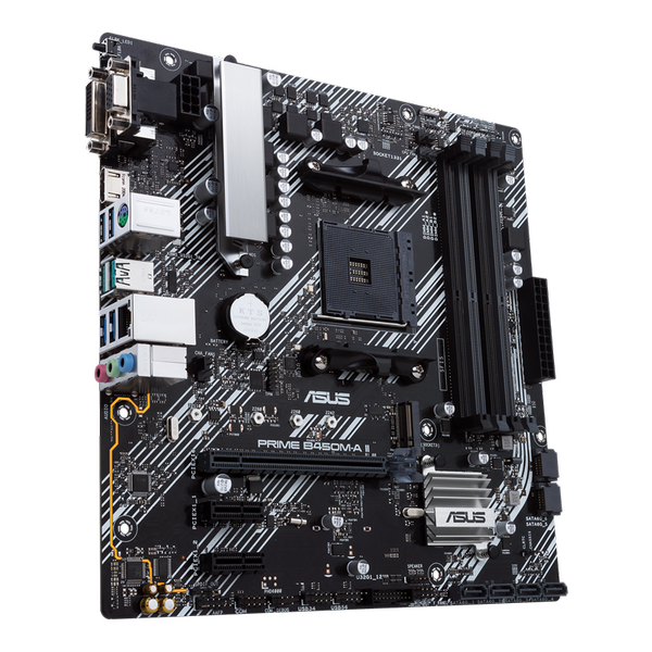 ASUS B450M-A II – Micro ATX, USB 3.2, PCIe 4.0, DDR4