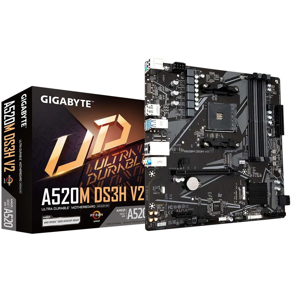 Gigabyte A520M DS3H V2: PCIe, USB 3.2, DDR4, RYZ
