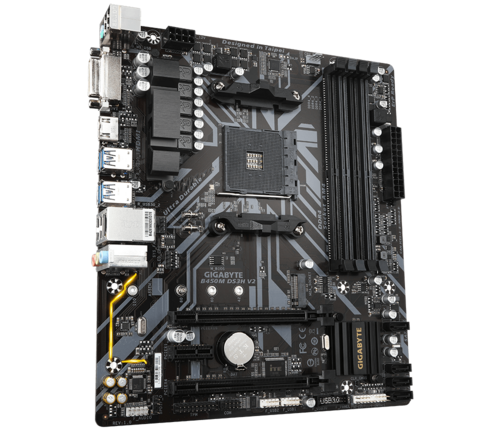 Gigabyte B450M DS3H V2 – Micro ATX, Crossfire, DDR4, RYZ
