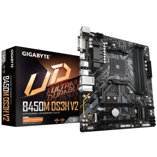 Gigabyte B450M DS3H V2 – Micro ATX, Crossfire, DDR4, RYZ