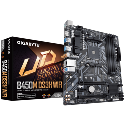 Gigabyte B450M DS3H WiFi – Micro ATX, DDR4, Ryzen Ready