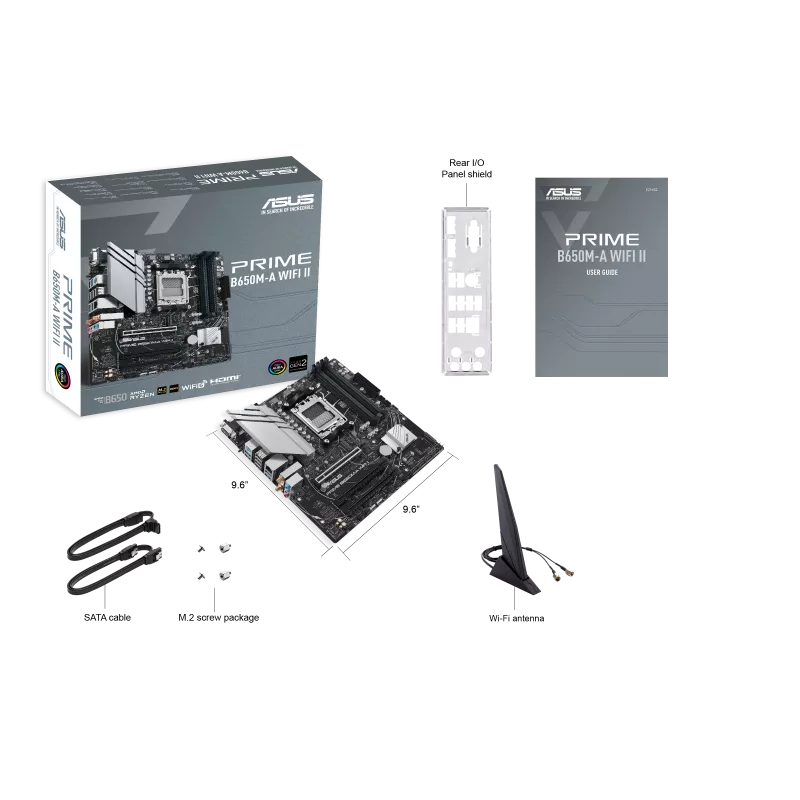 ASUS B650M-A WiFi II – 3 GPU, USB 3.2, DDR5, Ryzen