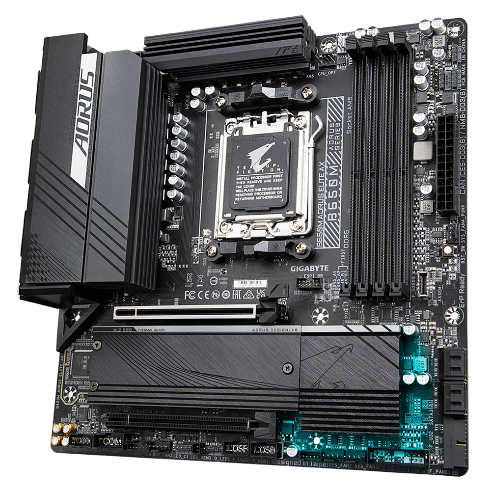 Gigabyte B650M AORUS Elite AX – WiFi, 2 GPU, DDR5, Ryzen