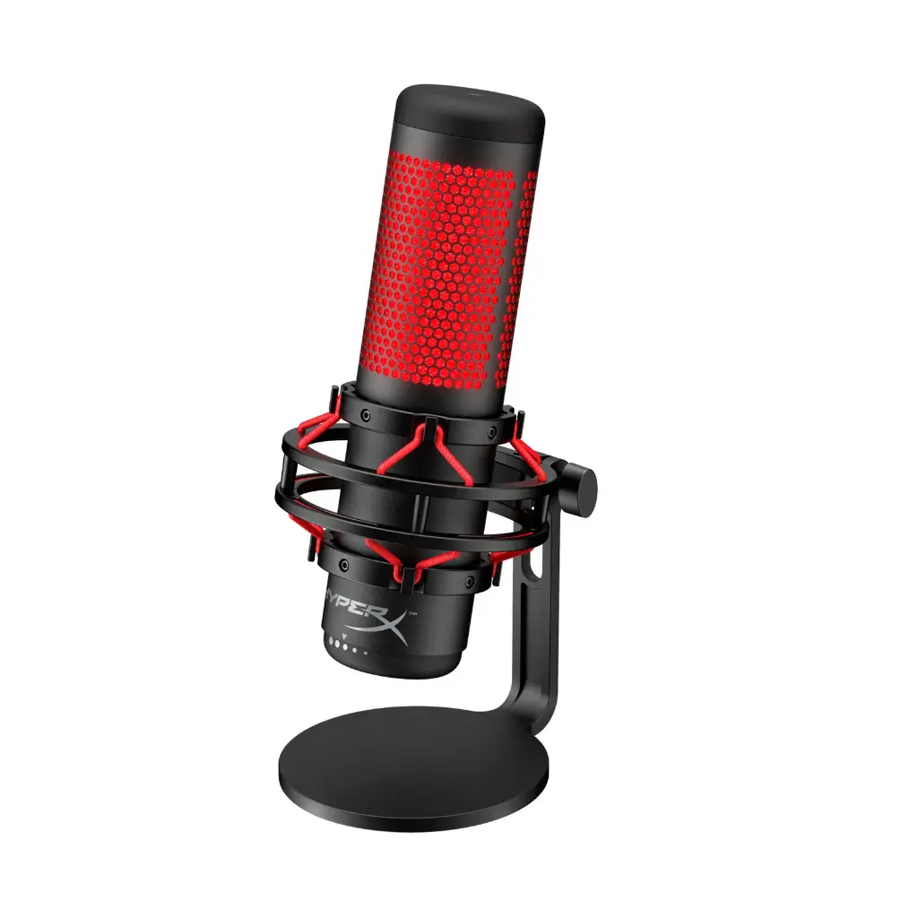 [20209] MICROFONO HYPERX QUADCAST RED NEGRO
