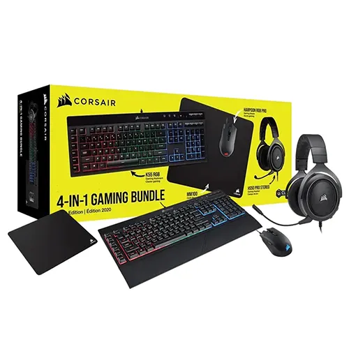CORSAIR 4 EN 1 BUNDLE K55-HAR-HS50-MM100
