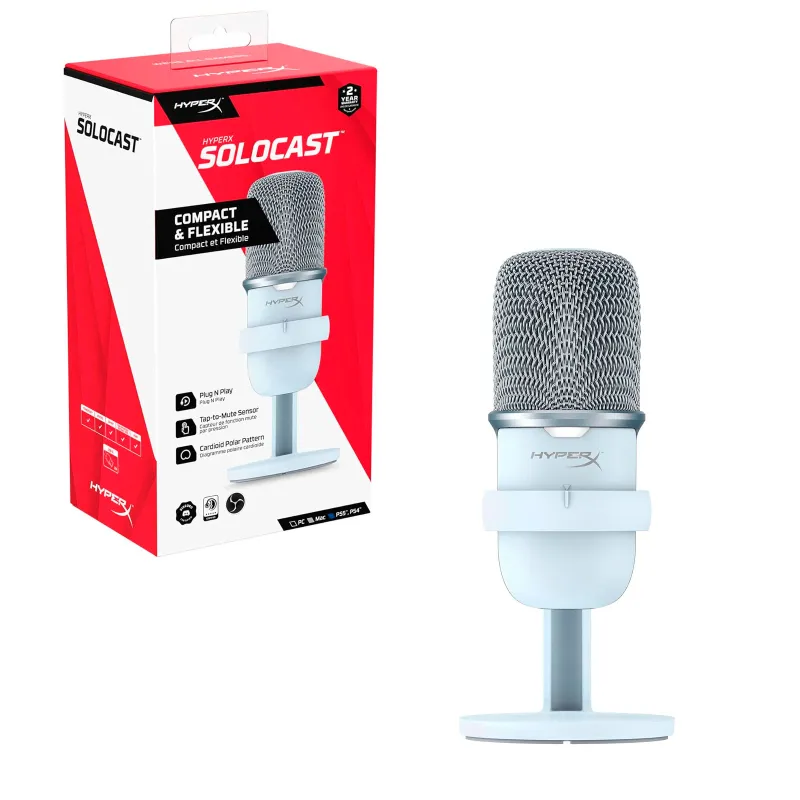 [20272] MICROFONO HYPERX SOLOCAST BLANCO