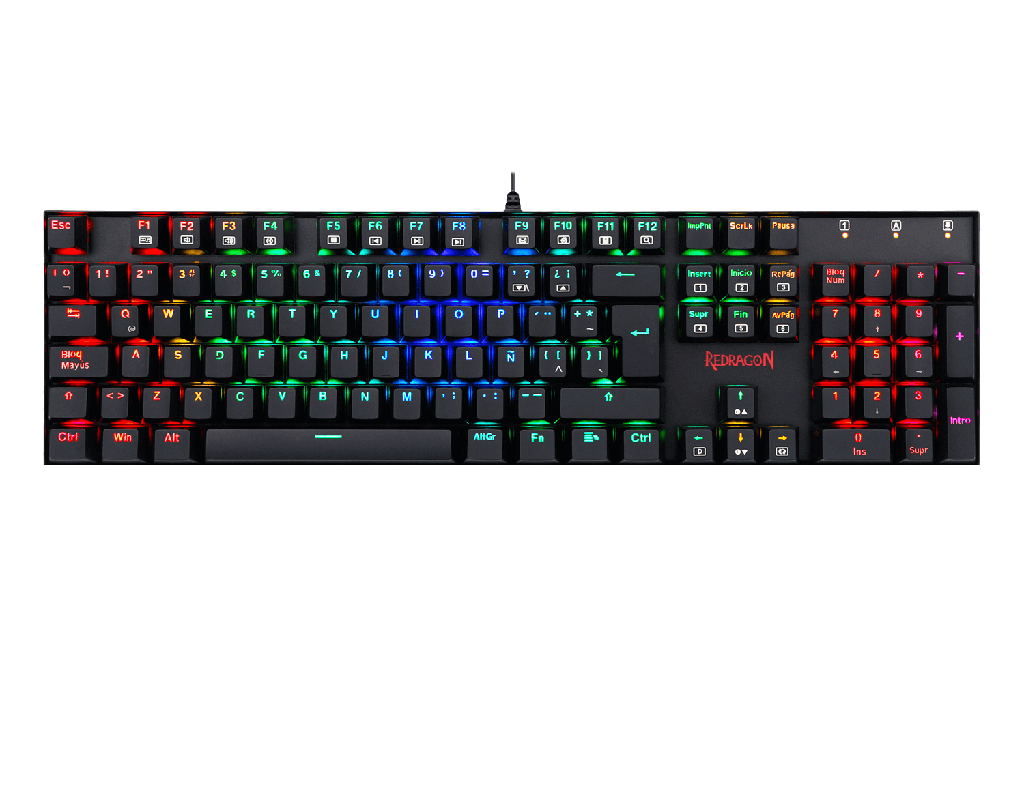[20484] TECLADO GAMER REDRAGON MITRA RGB MECÁNICO     