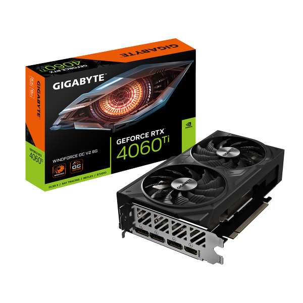 TARJETA GRÁFICA GIGABYTE GEFORCE RTX-4060Ti WINDFORCE 8GB OC V2