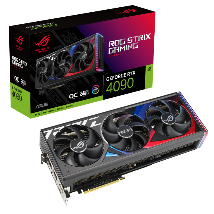 [20725] TARJETA GRAFICA ASUS ROG STRIX GEFORCE 24 GB RTX-4090 OC GAMING  (Negro)