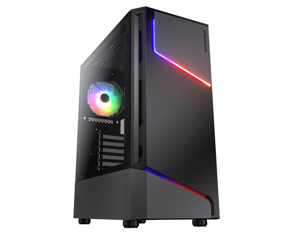 [20767] CAJA COUGAR MX360 VIDRIO TEMPLADO 1 FAN ARGB