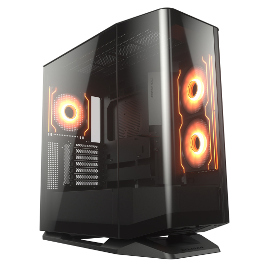 [20770] CAJA COUGAR FV270 VIDRIO TEMPLADO 1 ARGB BASE GIRATORIA NEGRA