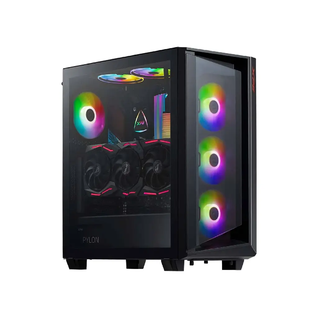 [20715] CHASIS GAMER XPG CRUISER ARGB 3 VENTILADORES INCLUIDOS (Negro)