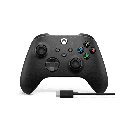 CONTROL GAME PAD XBOX INALAMBRICO NEGRO USB CABLE 