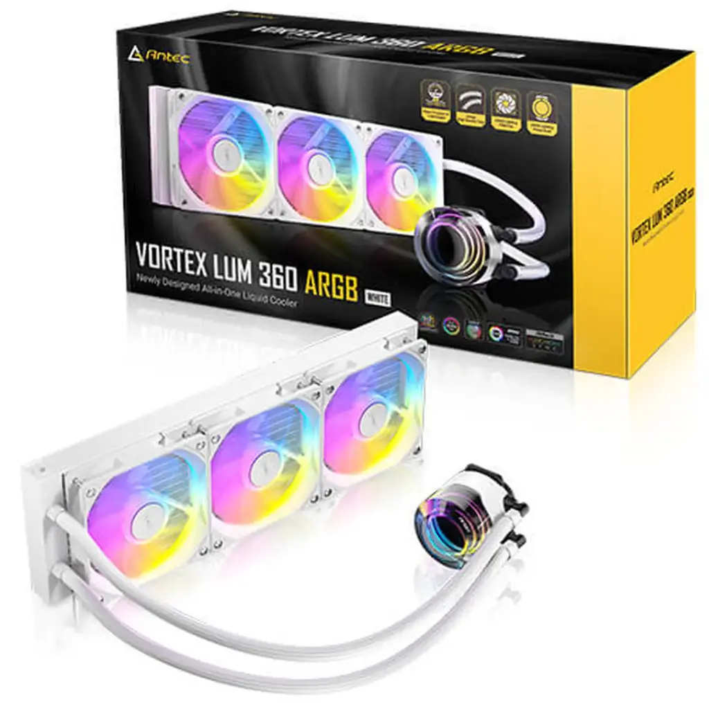 [21458] REFRIGERACION ANTEC VORTEX LUM 360 ARGB BLANCA