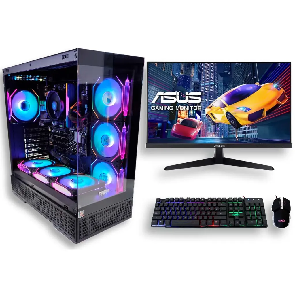 [51231] PC Gamer AMD Ryzen 7 5700G con 16GB DDR4 RGB, NVMe 512GB y Monitor ASUS IPS 24″ 146Hz
