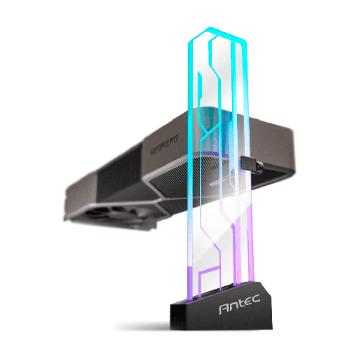[20758] SOPORTE ANTEC GPU ARGB TEMPERED GLASS HOLDER 